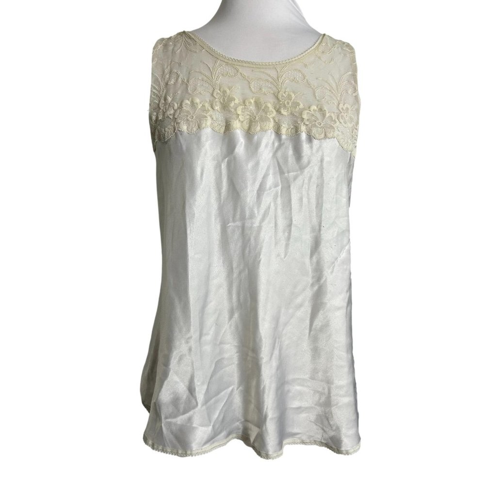 Vintage Maidenform Size 38 Something Suitable Tank Camisole Lace White